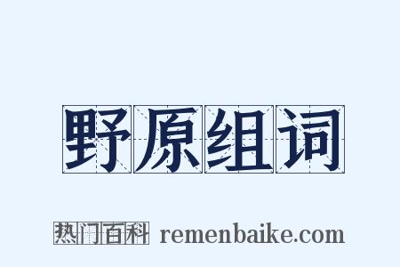 野原组词是什么意思的图片